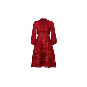 Marchesa Notte Wine Cuipare Victorina Lace Cut Out Dress in Red Size 4 MSRP:$795
